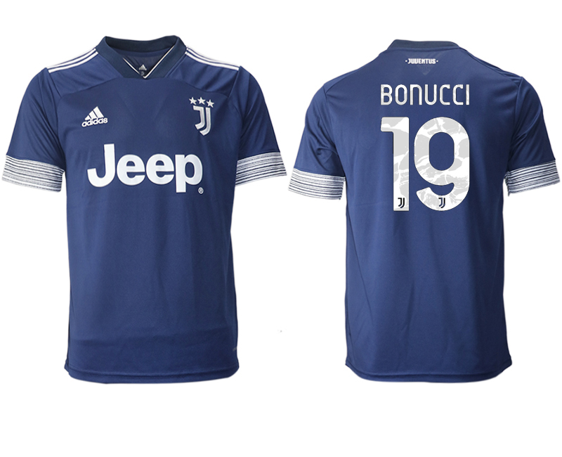 Men 2020-2021 club Juventus away aaa version #19 blue Soccer Jerseys->juventus jersey->Soccer Club Jersey